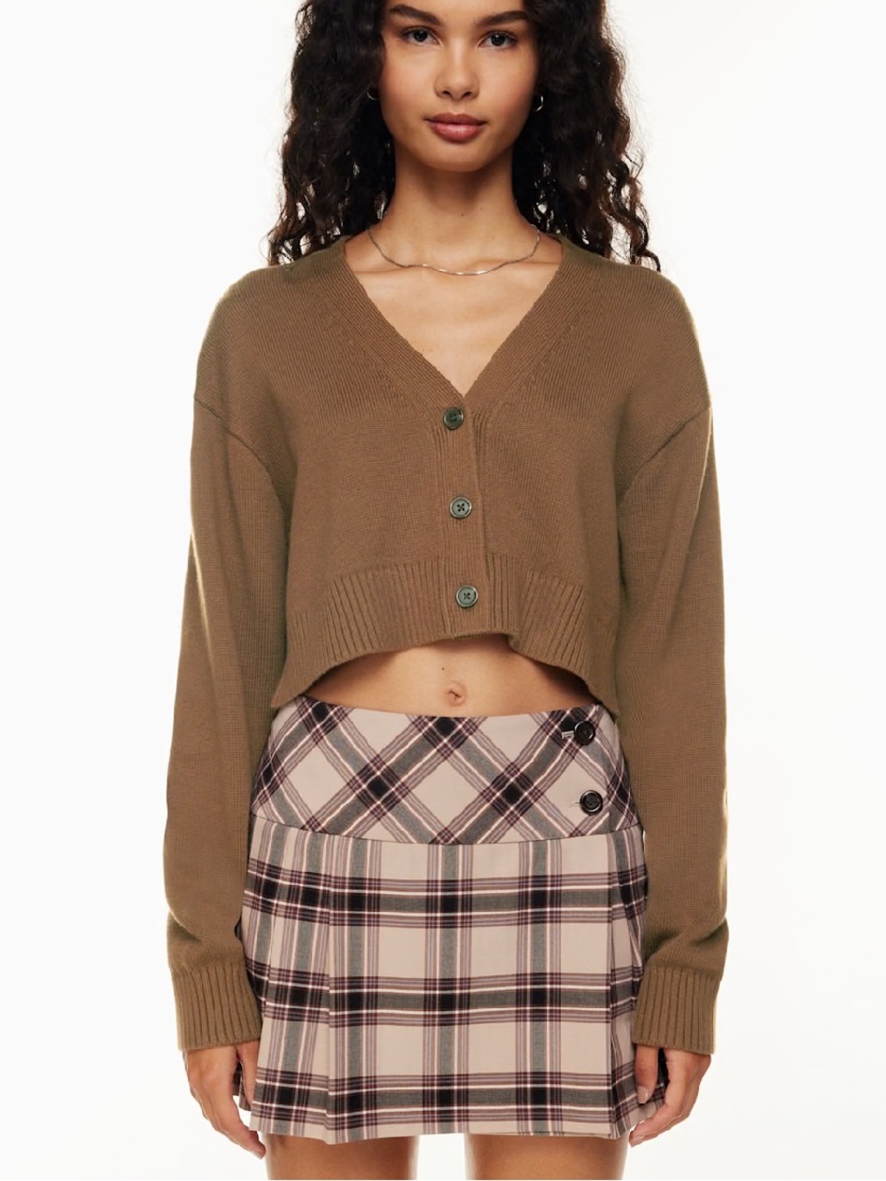 Sunday Best Bianca Cardigan Cognac Organic Cotton V Neck Button Up Extra Small